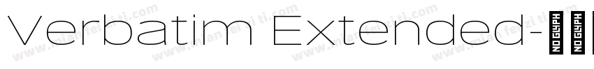 Verbatim Extended字体转换